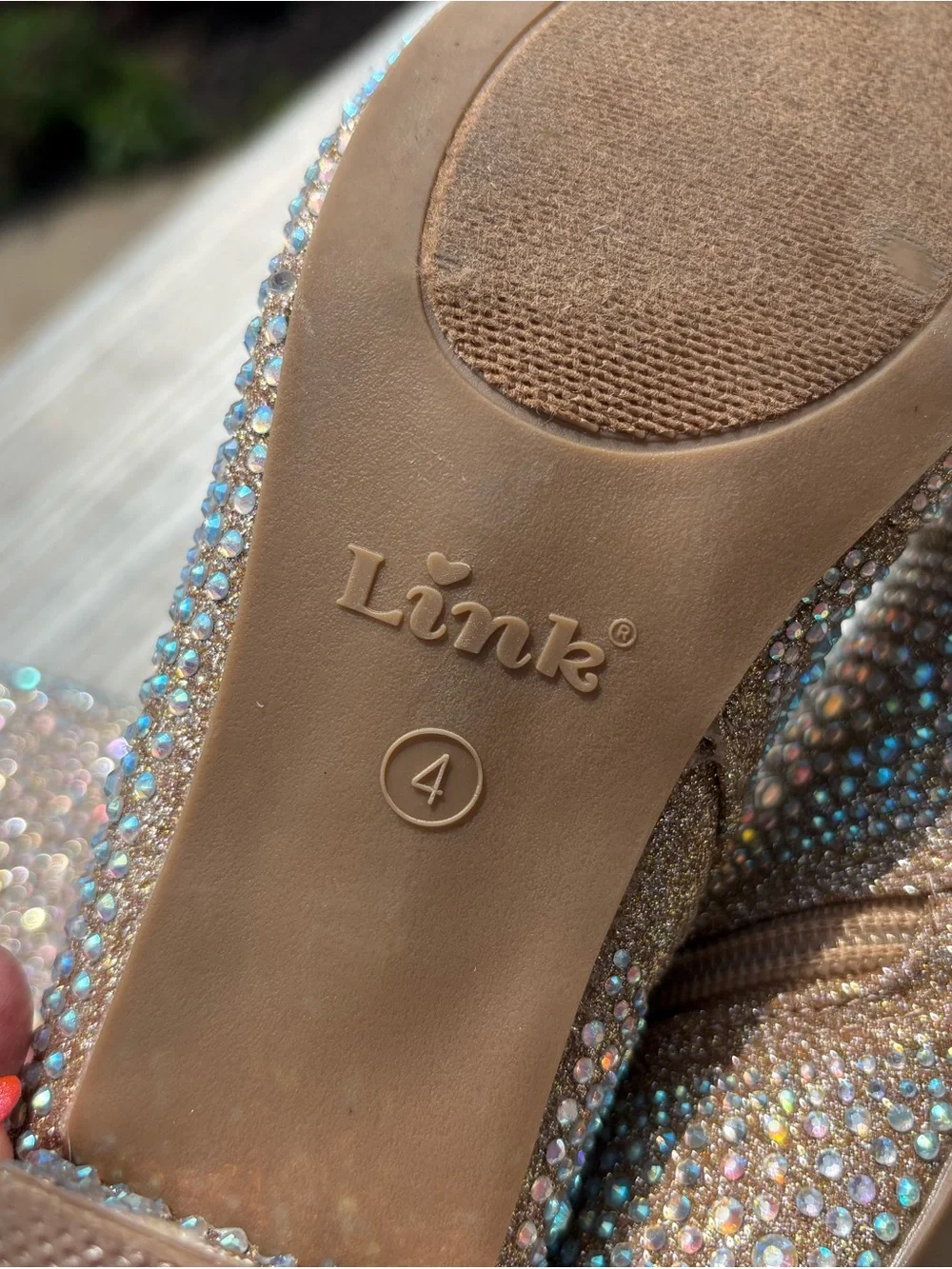 Rhinestone Tall, Round Toe, Chunky Low Heel Girls Boots Size 4